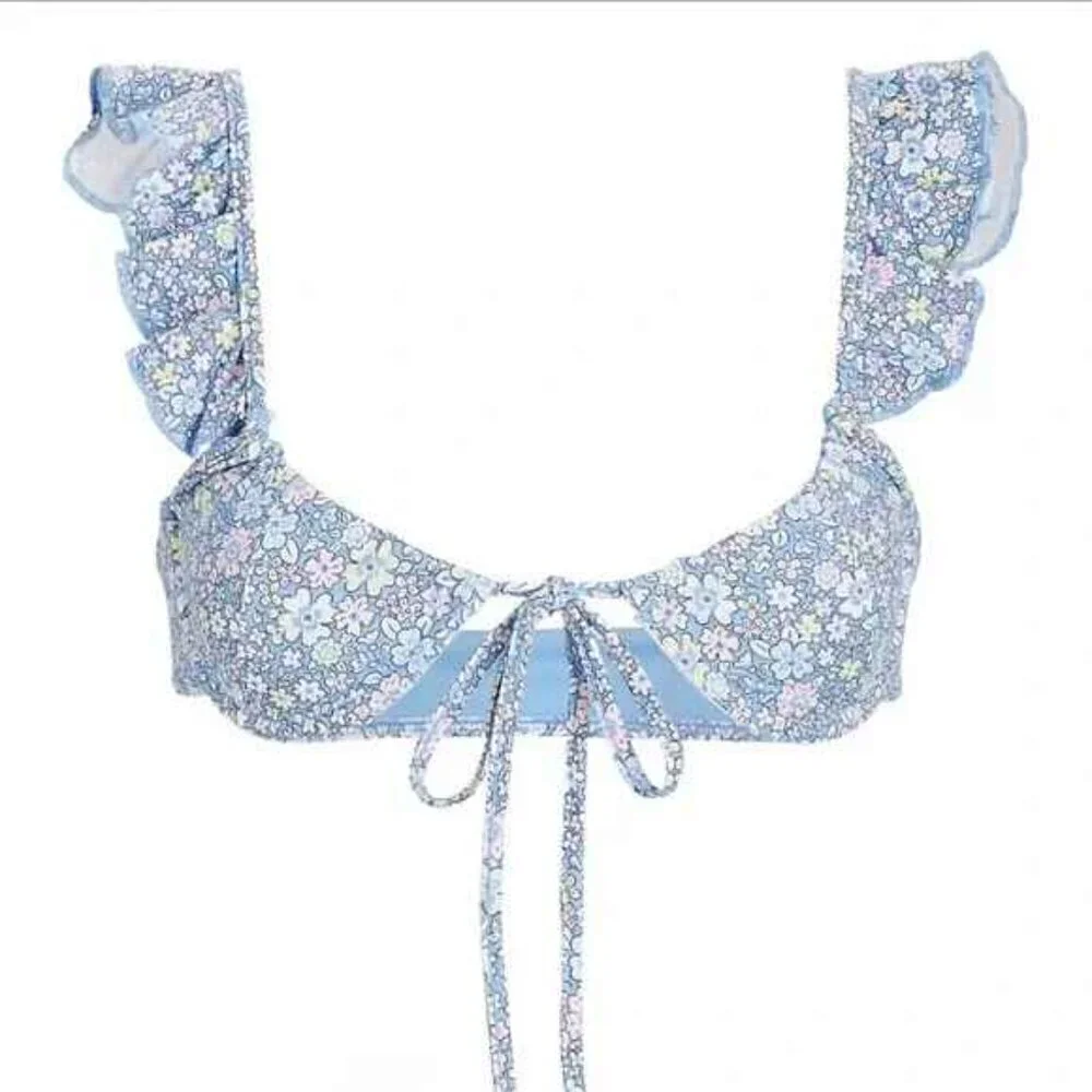 Frankie's Bikinis Birdie Top in Springtime
